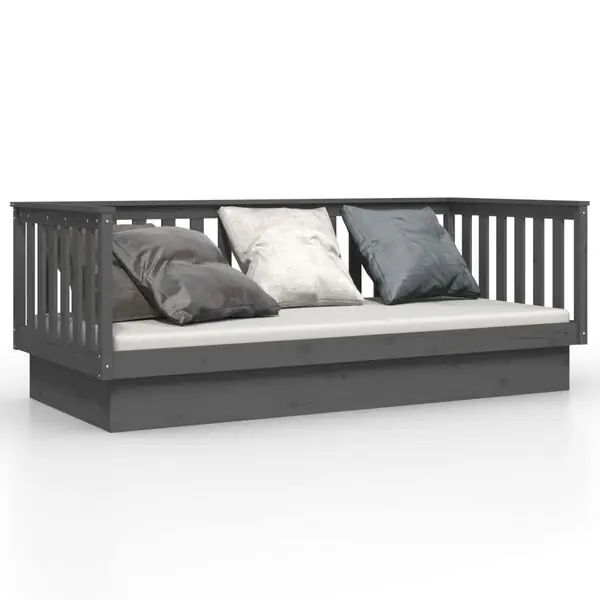 Kundfavorit vidaXL Dagbädd grå 80x200 cm massiv furu