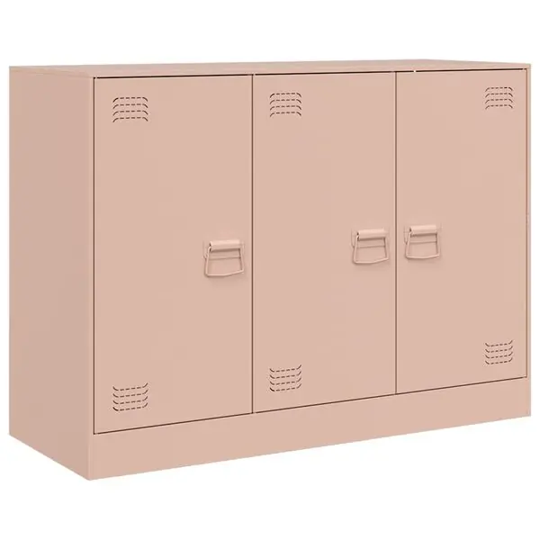 vidaXL Skänk rosa 99x39x73 cm stål I lager