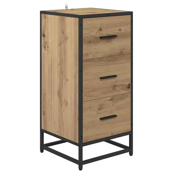 vidaXL Sideboard Artisan Ek 35,5 x 35 x 76 cm Reapris