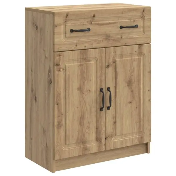 Endast idag vidaXL Sideboard med låda Artisan-ek 66 x 34,5 x 87 cm Konstruerat trä