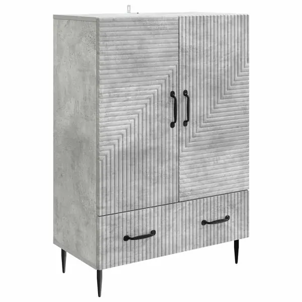 Billig vidaXL Sideboard med låda Betonggrå 66 x 34,5 x 95 cm Konstruerat trä