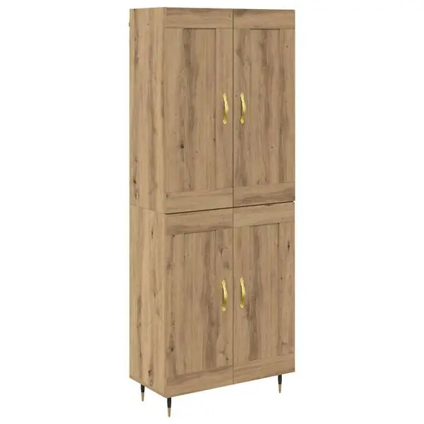 Fri frakt vidaXL Skåp Artisan Ek 69,5 x 34 x 90 cm Konstruerat trä