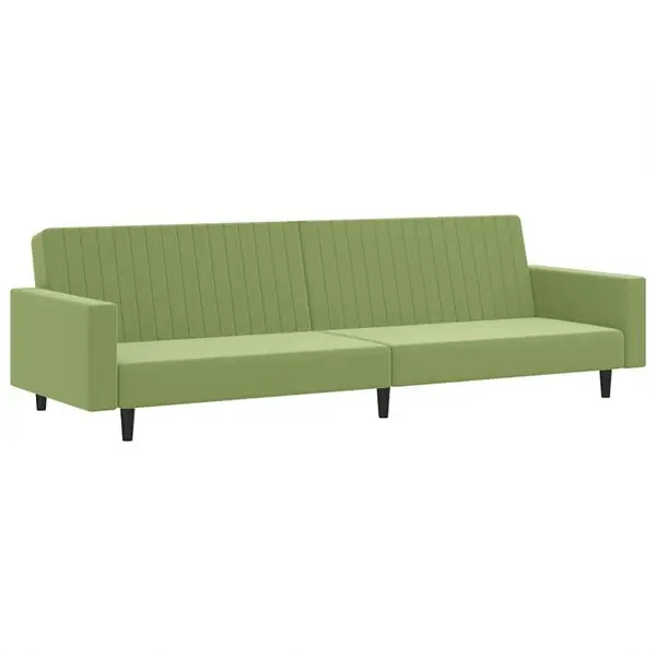 Lägg i varukorgen vidaXL Bäddsoffa 2-sits ljusgrön sammet