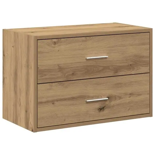 Endast denna vecka vidaXL Skåp med 2 lådor ek 60x31x40 cm konstruerat trä
