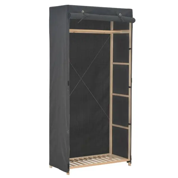 Fynd vidaXL Garderob 79x40x170 cm grå tyg