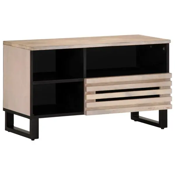 vidaXL Tv-bänk 80x34x46 cm massivt mangoträ Bästa pris