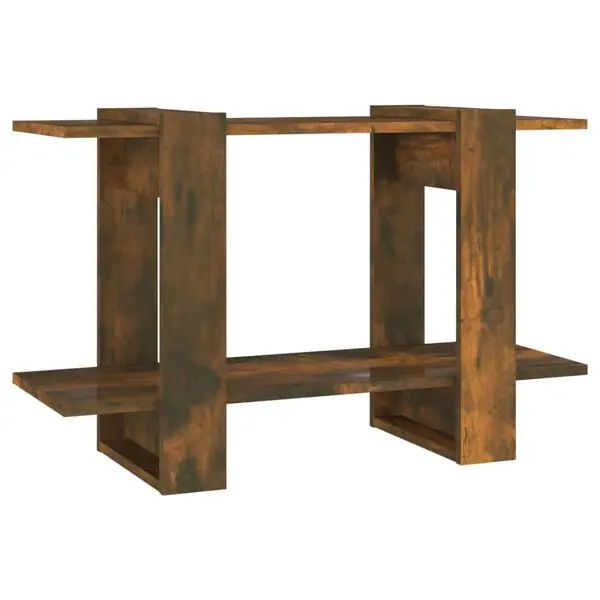 I lager vidaXL Bokhylla/Rumsavdelare rökfärgad ek 80x30x51 cm