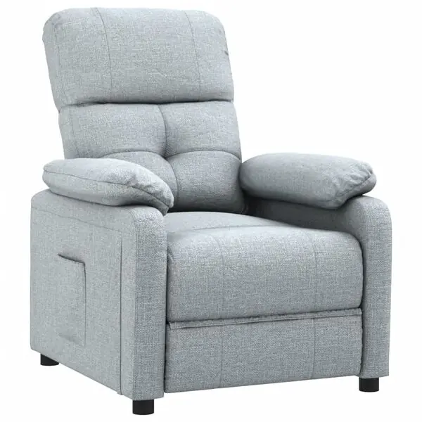 Beställ nu vidaXL Reclinerfåtölj ljusgrå tyg