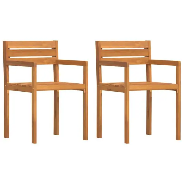 vidaXL Trädgårdsstolar 2 st 50x53x80 cm massivt trä akacia Begränsad tid
