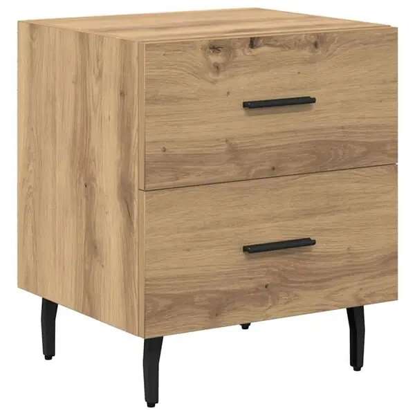 vidaXL Nattduksbord Artisan Ek 40 x 35 x 47,5 cm Konstruerat trä Rabatt