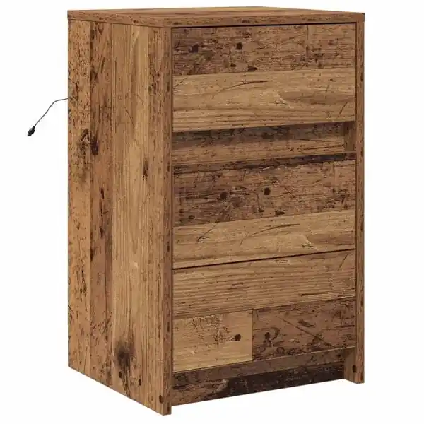 vidaXL Nattduksbord Gammalt trä 38 x 34 x 61 cm Konstruerat trä Fynd