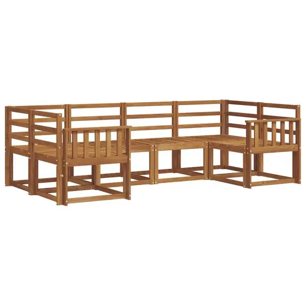 Nyhet vidaXL Utomhussoffset 6 pcs Naturfärg Massivt Akaciaträ