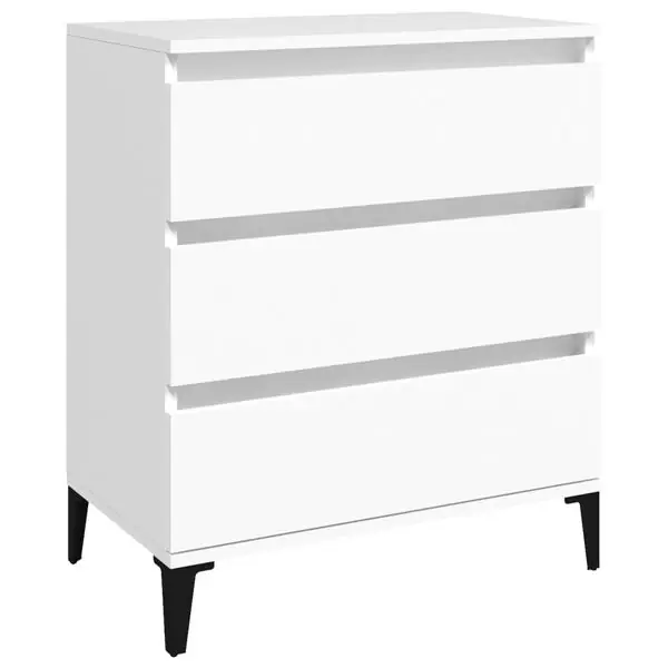 vidaXL Byrå vit 60x35x70 cm konstruerat trä Fynd