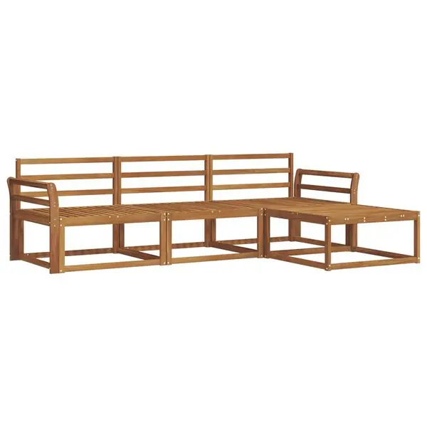 Nyhet vidaXL Utomhussoffset 4 pcs Naturfärg Massivt Akaciaträ