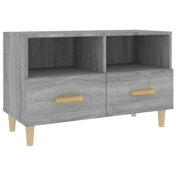 vidaXL Tv-bänk grå sonoma 80x36x50 cm konstruerat trä Erbjudande