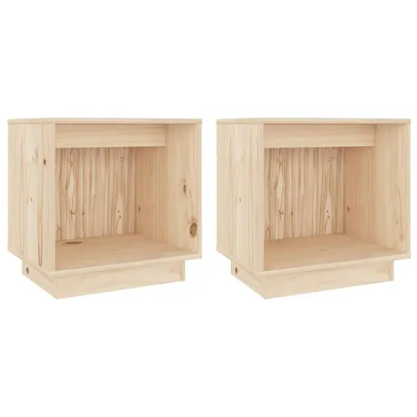 Billigare vidaXL Sängbord 2 st 40x30x40 cm massiv furu