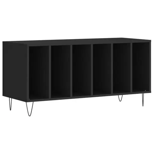 vidaXL Stereobänk svart 100x38x48 cm konstruerat trä Premium