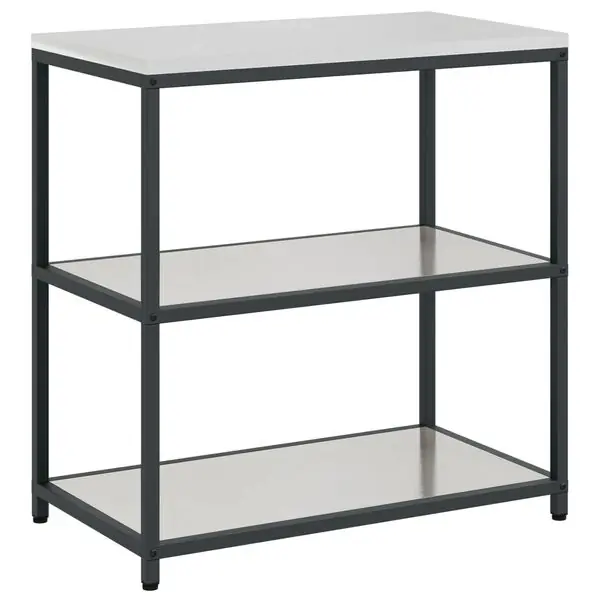 Beställ idag vidaXL Köksförvaring med hylla med lagring Silver 90 x 50 x 92 cm Stål