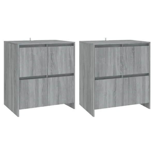vidaXL Skänkar 2 st grå sonoma 70x41x75 cm konstruerat trä Säker betalning