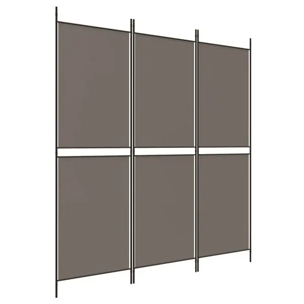 vidaXL Rumsavdelare 3 paneler antracit 150x180 cm tyg Beställ idag