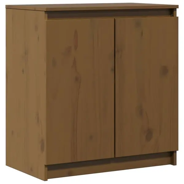 vidaXL Skänk honungsbrun 60x36x65 cm massiv furu Billig