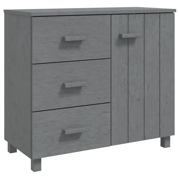 Säker betalning vidaXL Skänk HAMAR mörkgrå 90x40x80 cm massiv furu