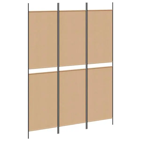 risnedsättning vidaXL 3-panelers rumsavdelare Beige 150 x 200 cm Tyg