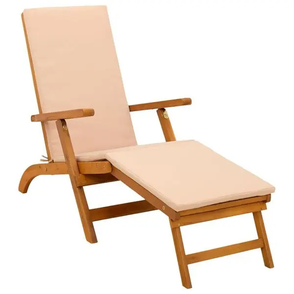 Handla nu vidaXL Reclining och Fällbar Solstol 55 x 146 x 91 cm