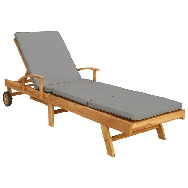 vidaXL Solstol 100% Polyester Solid-Teak Kampanjpris