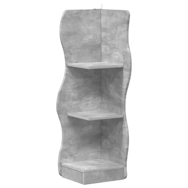 vidaXL Hörnhylla med hylla Betonggrå 34 x 33 x 102 cm Konstruerat trä Nedsatt pris