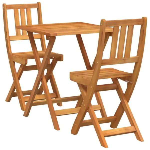 Endast idag vidaXL Bistroset 3 pcs Olivenatur Massivt Akaciaträ