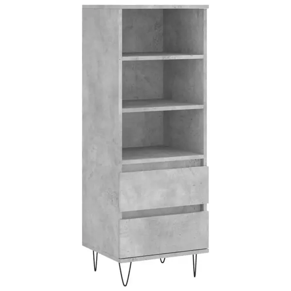 Beställ nu vidaXL Högskåp betonggrå 40x36x110 cm konstruerat trä