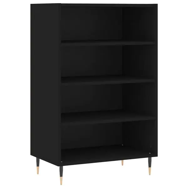 vidaXL Högskåp svart 57x35x90 cm konstruerat trä Begränsat antal