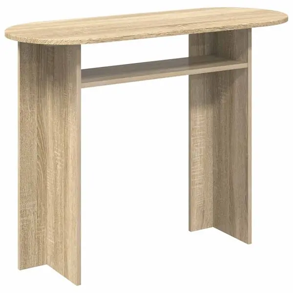 Billig vidaXL Konsolbord Sonoma-ek 100 x 39,5 x 75 cm Konstruerat trä