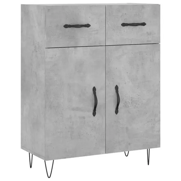 Snabb leverans vidaXL Skänk betonggrå 69,5x34x90 cm konstruerat trä