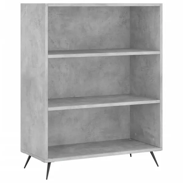 vidaXL Bokhylla betonggrå 69,5x32,5x90 cm konstruerat trä Bästa pris