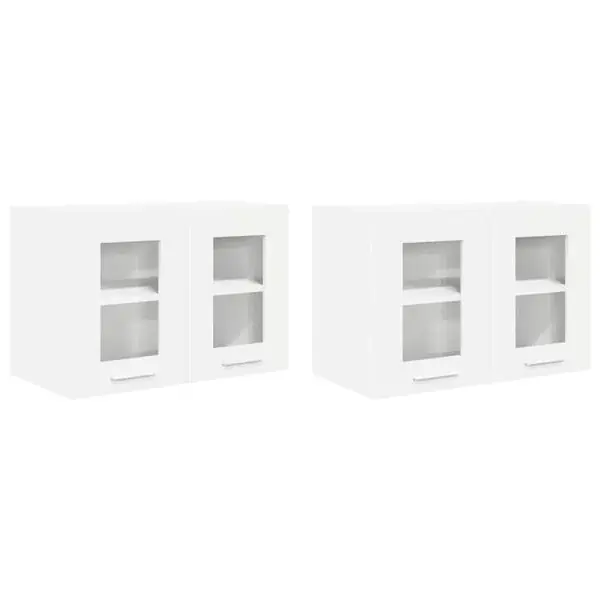 Utförsäljning vidaXL Hängande skåp 2 pcs Vit 60 x 31 x 40 cm Konstruerat trä