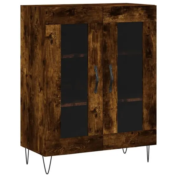 Handla nu vidaXL Skänk rökfärgad ek 69,5x34x90 cm konstruerat trä