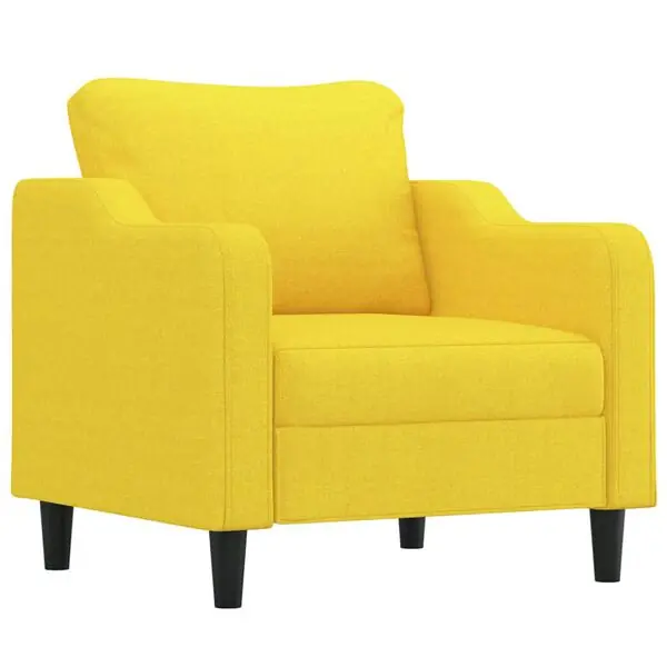 vidaXL Fåtölj ljusgul 60 cm tyg Populärt val
