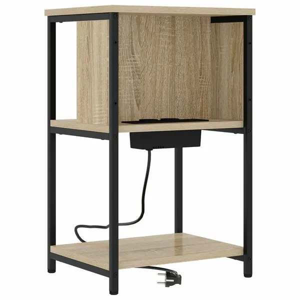 Premium vidaXL Nattduksbord Sonoma-ek 38 x 31 x 61 cm Konstruerat trä