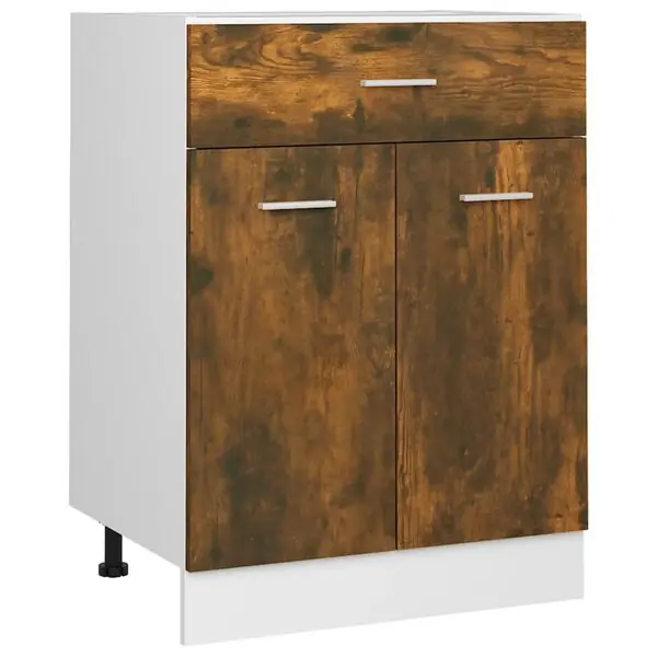 vidaXL Underskåp med låda &lLyon&r rökfärgad ek 60x46x81,5 cm Rea
