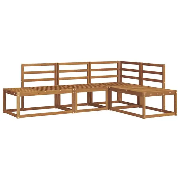 Sista chansen vidaXL Utomhussoffset 4 Stycke Naturfärg Massivt Akaciaträ