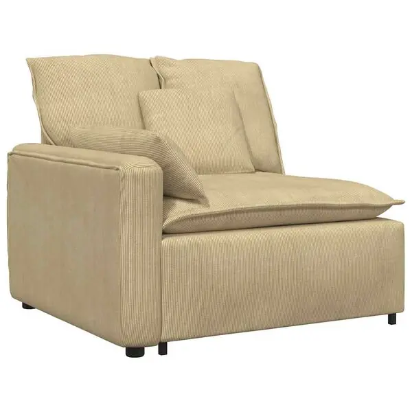 vidaXL Modulsoffa armstödsändmodul med dynor grågrön 100 cm Erbjudande