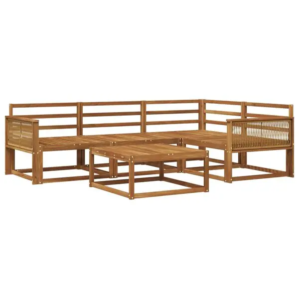 vidaXL Utomhussoffset 5 pcs Naturlig Massivt Akaciaträ Beställ nu