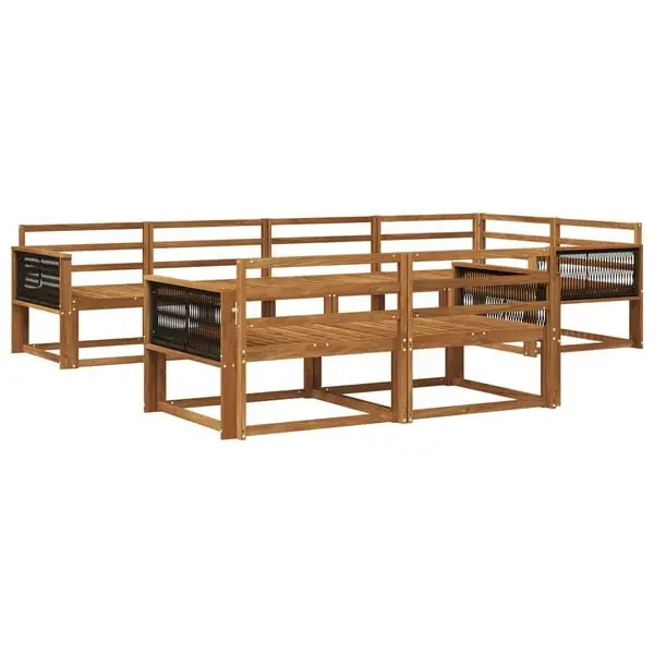 Erbjudande vidaXL Utomhussoffset 7 pcs Naturlig Massivt Akaciaträ