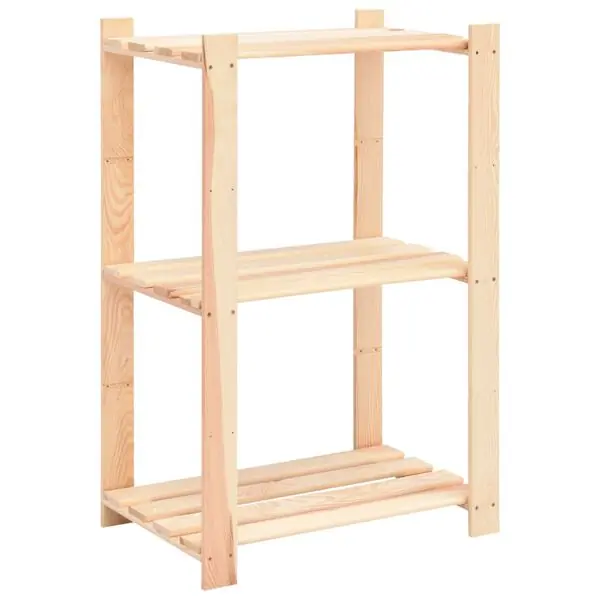 Rabatt vidaXL Förvaringshylla 3 hyllplan 60x38x90 massiv furu 150 kg