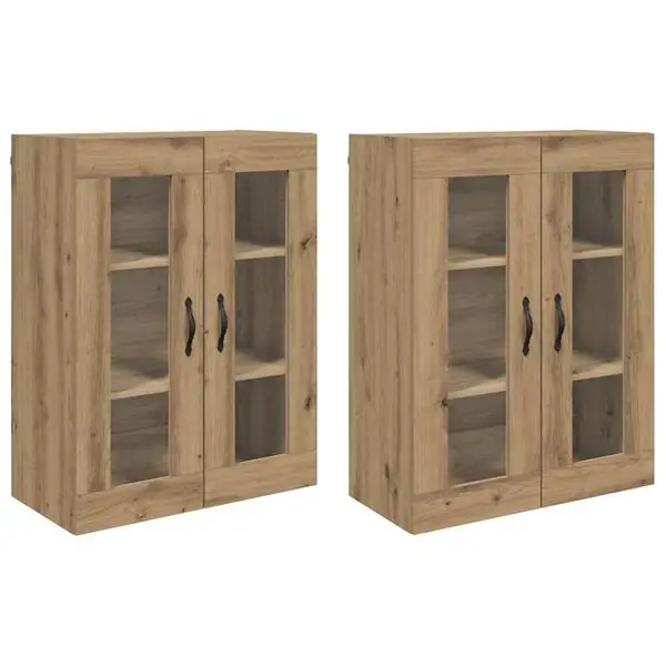 Expressleverans vidaXL Väggskåp 2 pcs Artisan Ek 69,5 x 34 x 90 cm Konstruerat trä