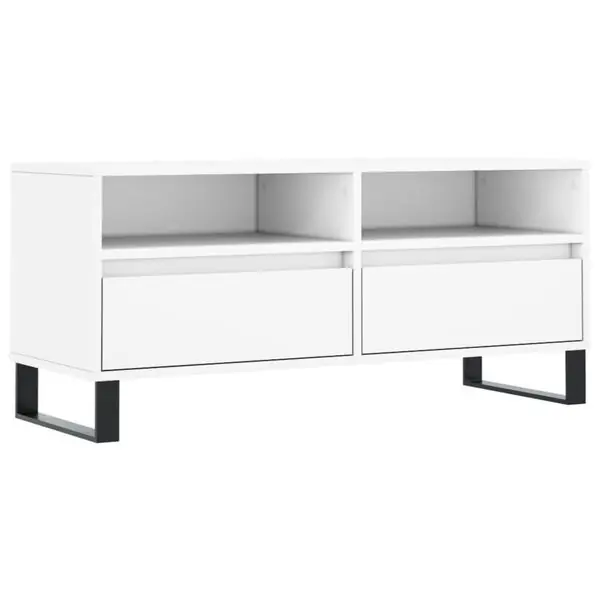 Utförsäljning vidaXL Tv-bänk vit 100x34,5x44,5 cm konstruerat trä