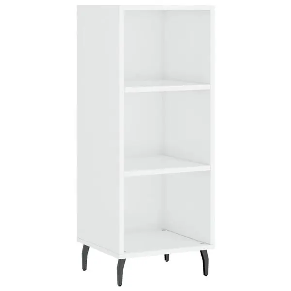 vidaXL Skåp vit högglans 34,5x32,5x90 cm konstruerat trä risnedsättning