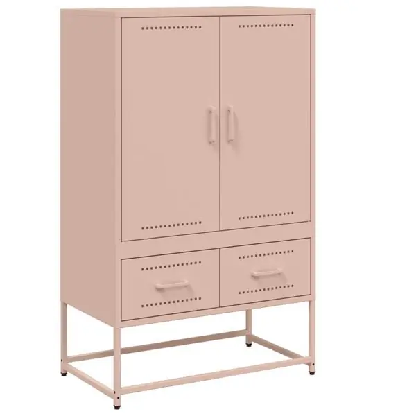Kampanjpris vidaXL Högskåp rosa 68x39x111,5 cm stål